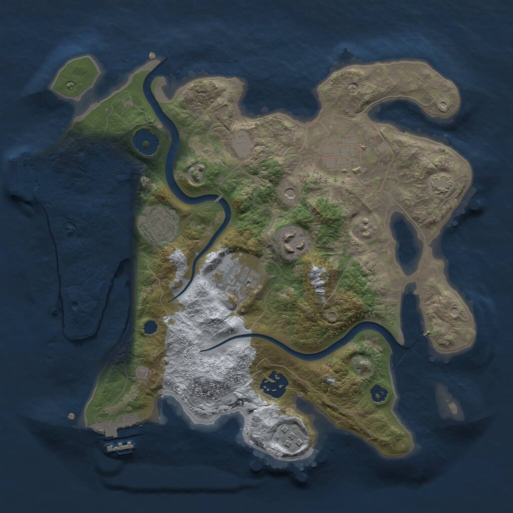 Rust Map: Procedural Map, Size: 3000, Seed: 925798892, 11 Monuments