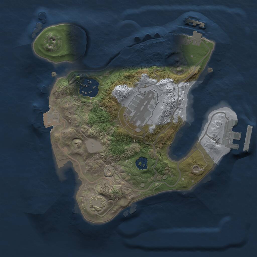 Rust Map: Procedural Map, Size: 2000, Seed: 361398652, 6 Monuments