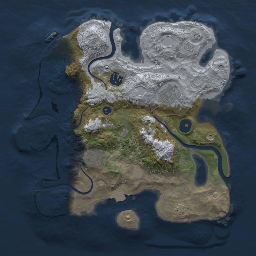 Rust Map: Procedural Map, Size: 2950, Seed: 1320082664, 9 Monuments