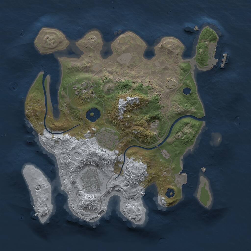 Rust Map: Procedural Map, Size: 2699, Seed: 3, 7 Monuments