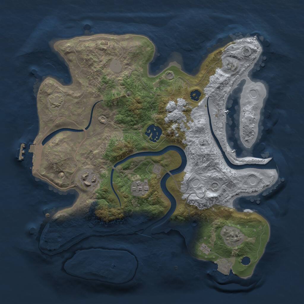 Rust Map: Procedural Map, Size: 2800, Seed: 4324232, 7 Monuments