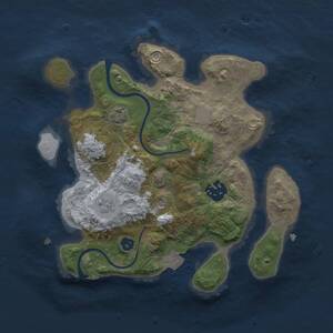 Thumbnail Rust Map: Procedural Map, Size: 2500, Seed: 1613081081, 5 Monuments