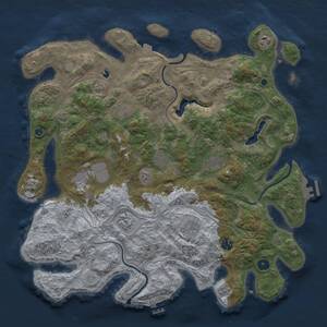 Thumbnail Rust Map: Procedural Map, Size: 4250, Seed: 10930606, 15 Monuments