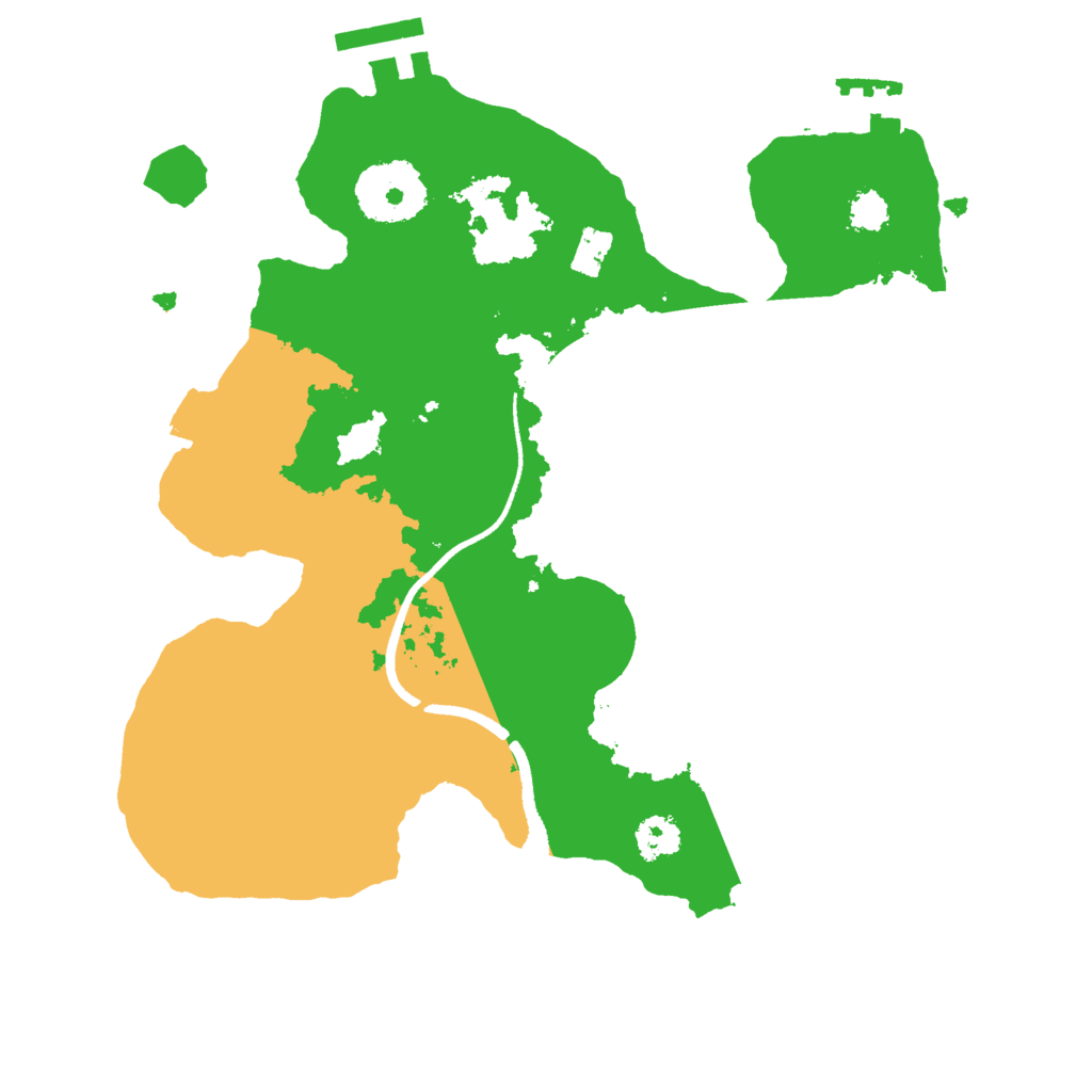 Biome Rust Map: Procedural Map, Size: 2500, Seed: 1234676