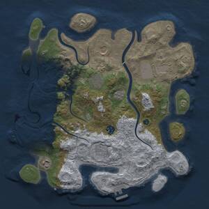 Thumbnail Rust Map: Procedural Map, Size: 3500, Seed: 374906595, 13 Monuments