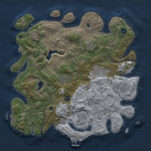 Thumbnail Rust Map: Procedural Map, Size: 4000, Seed: 1865892520, 15 Monuments