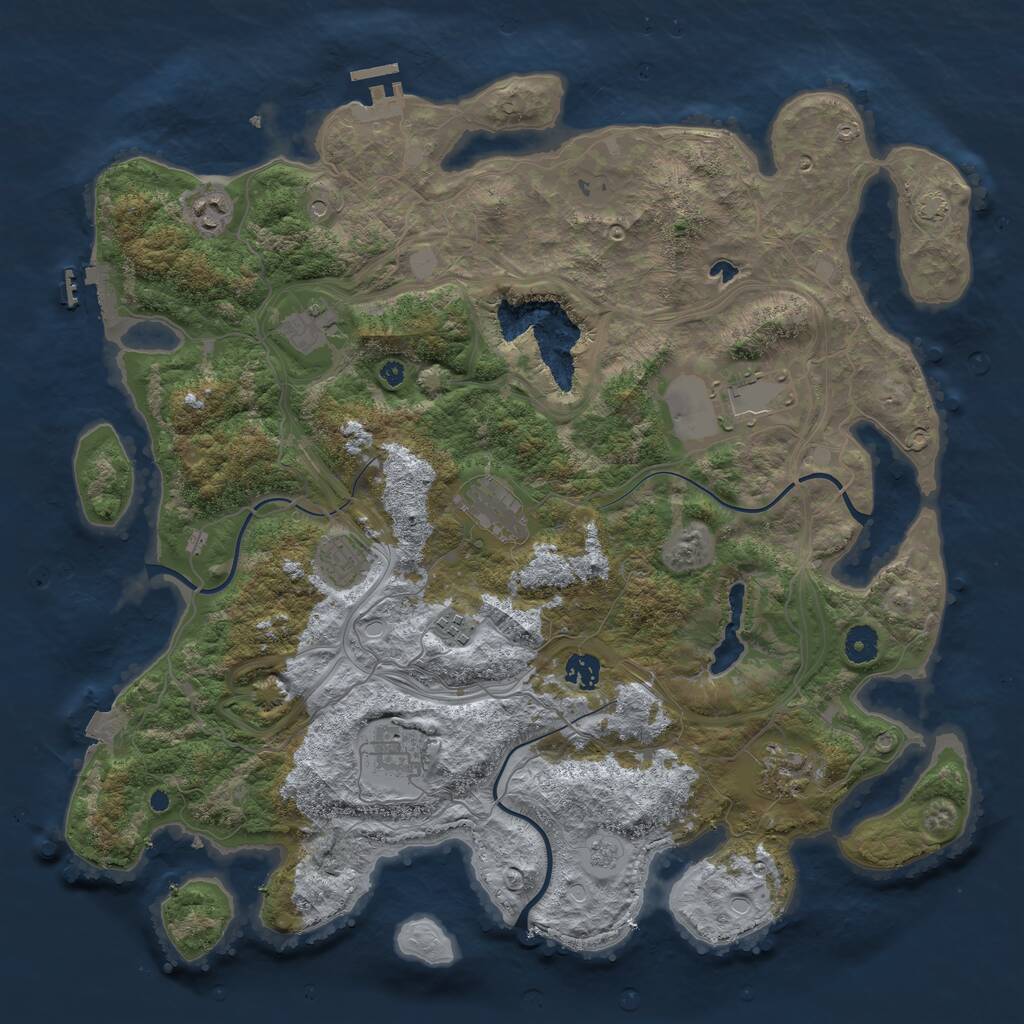 Rust Map: Procedural Map, Size: 4250, Seed: 5563444, 15 Monuments