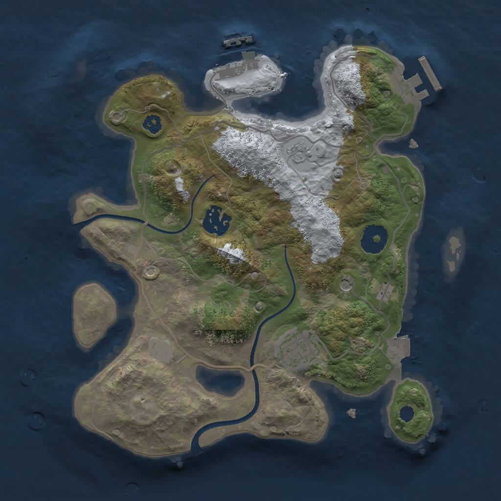 Rust Map: Procedural Map, Size: 2700, Seed: 56821941, 7 Monuments