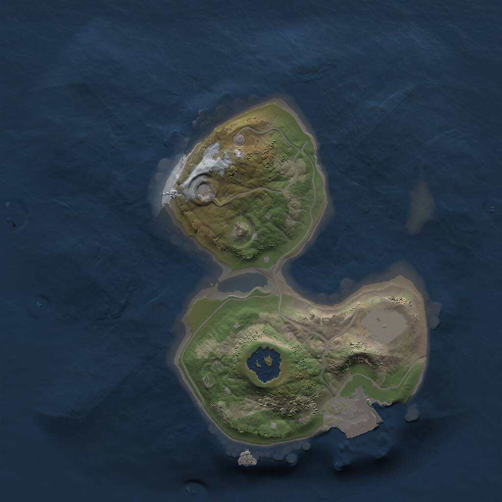 Rust Map: Procedural Map, Size: 1500, Seed: 3622, 1 Monuments