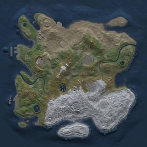 Thumbnail Rust Map: Procedural Map, Size: 3250, Seed: 912598125, 12 Monuments