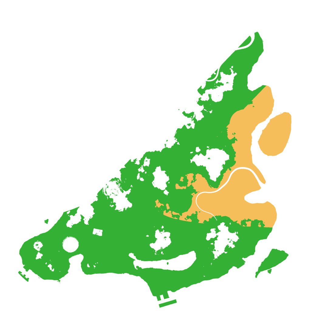 Biome Rust Map: Procedural Map, Size: 3500, Seed: 1233