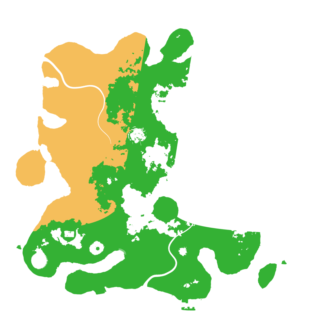 Biome Rust Map: Procedural Map, Size: 3500, Seed: 553425