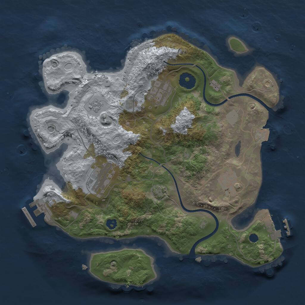 Rust Map: Procedural Map, Size: 2800, Seed: 148967, 9 Monuments