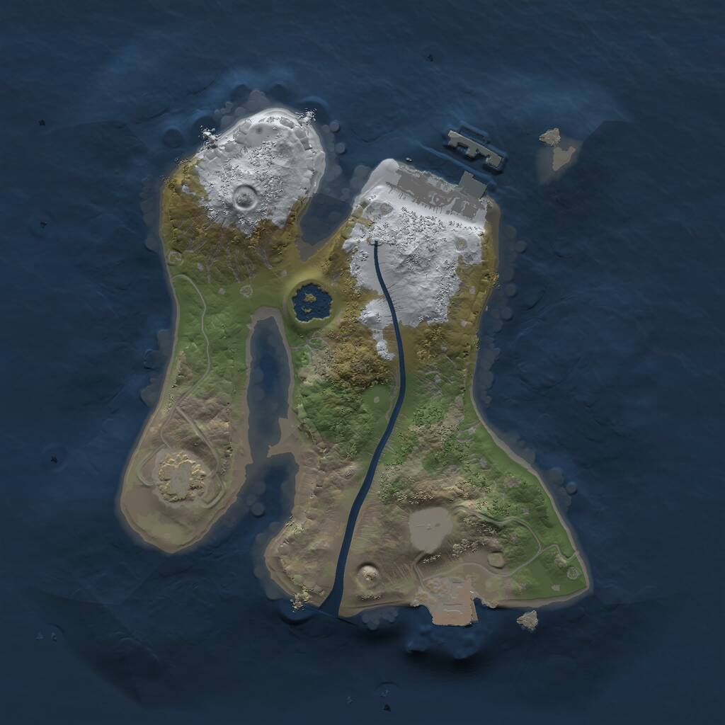 Rust Map: Procedural Map, Size: 1888, Seed: 233, 3 Monuments