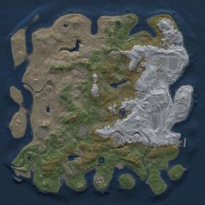 Thumbnail Rust Map: Procedural Map, Size: 4500, Seed: 950654690, 16 Monuments