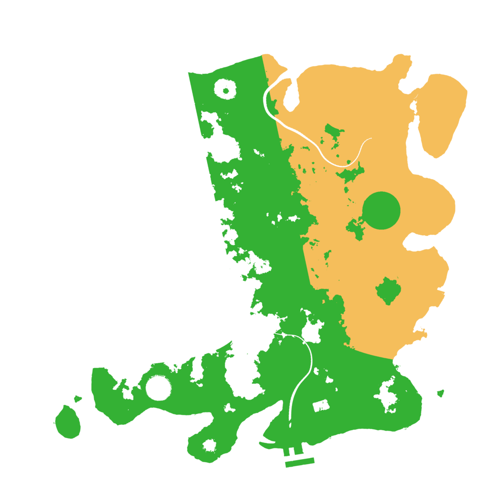 Biome Rust Map: Procedural Map, Size: 3500, Seed: 272744