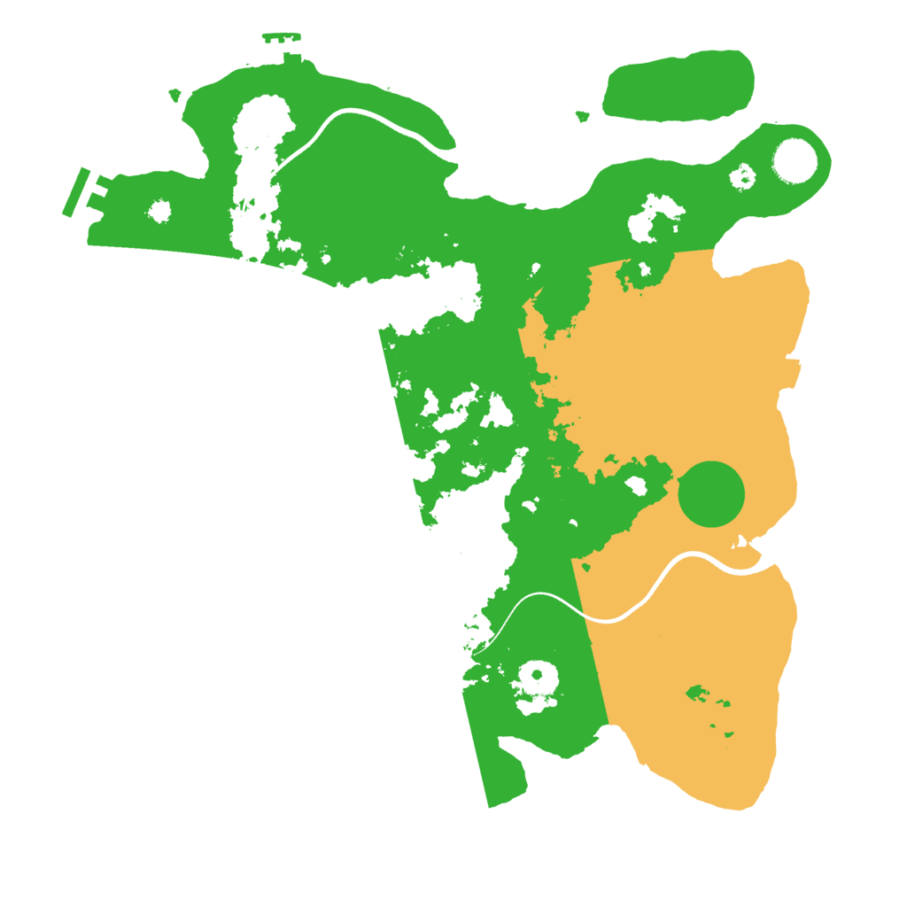 Biome Rust Map: Procedural Map, Size: 3600, Seed: 607