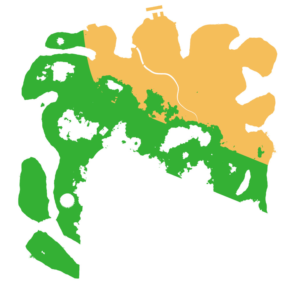 Biome Rust Map: Procedural Map, Size: 3700, Seed: 957612272