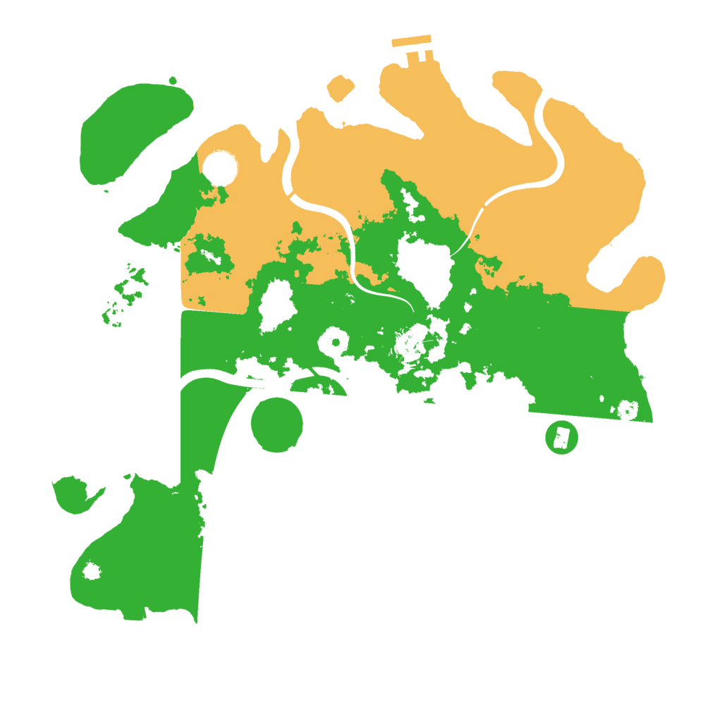 Biome Rust Map: Procedural Map, Size: 3700, Seed: 1223434443