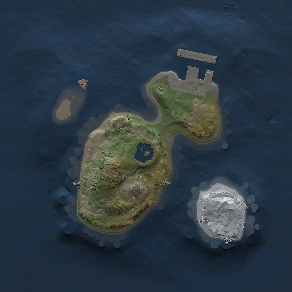 Rust Map: Procedural Map, Size: 1500, Seed: 20025, 2 Monuments