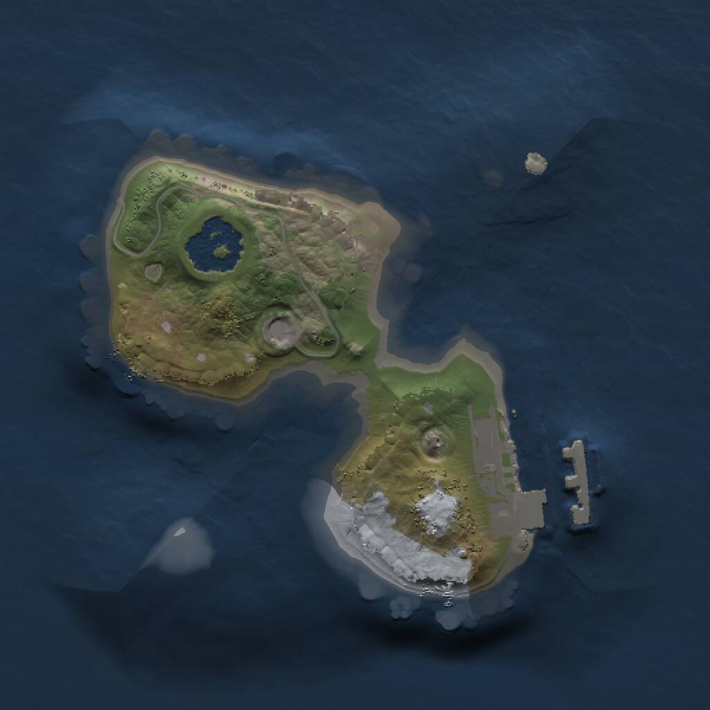 Rust Map: Procedural Map, Size: 1300, Seed: 1840583919, 2 Monuments