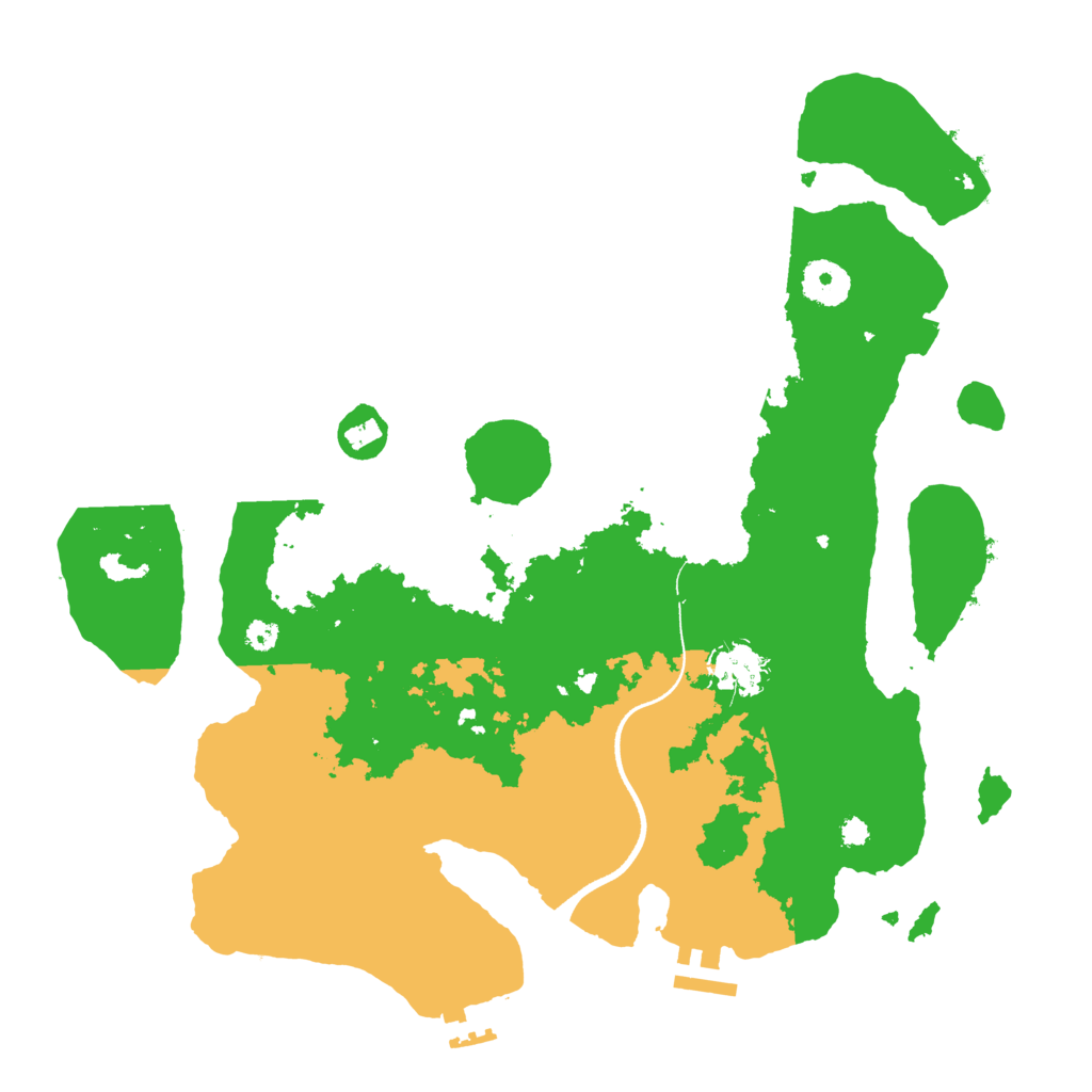 Biome Rust Map: Procedural Map, Size: 3500, Seed: 86381256