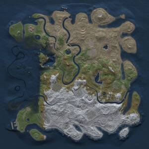 Thumbnail Rust Map: Procedural Map, Size: 4250, Seed: 668875837, 16 Monuments
