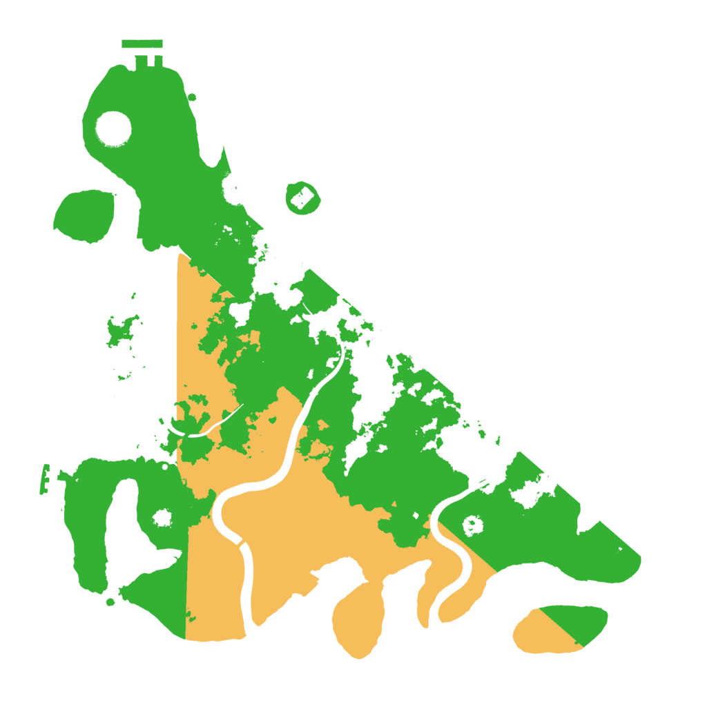 Biome Rust Map: Procedural Map, Size: 3500, Seed: 50886778