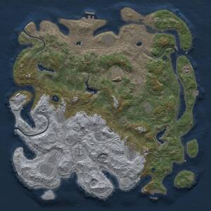 Thumbnail Rust Map: Procedural Map, Size: 4500, Seed: 4284050, 15 Monuments