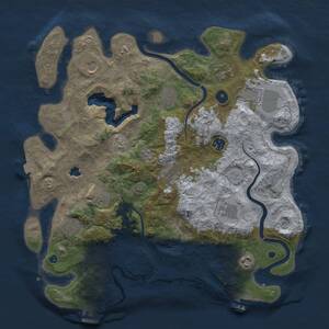 Thumbnail Rust Map: Procedural Map, Size: 4000, Seed: 890824703, 17 Monuments