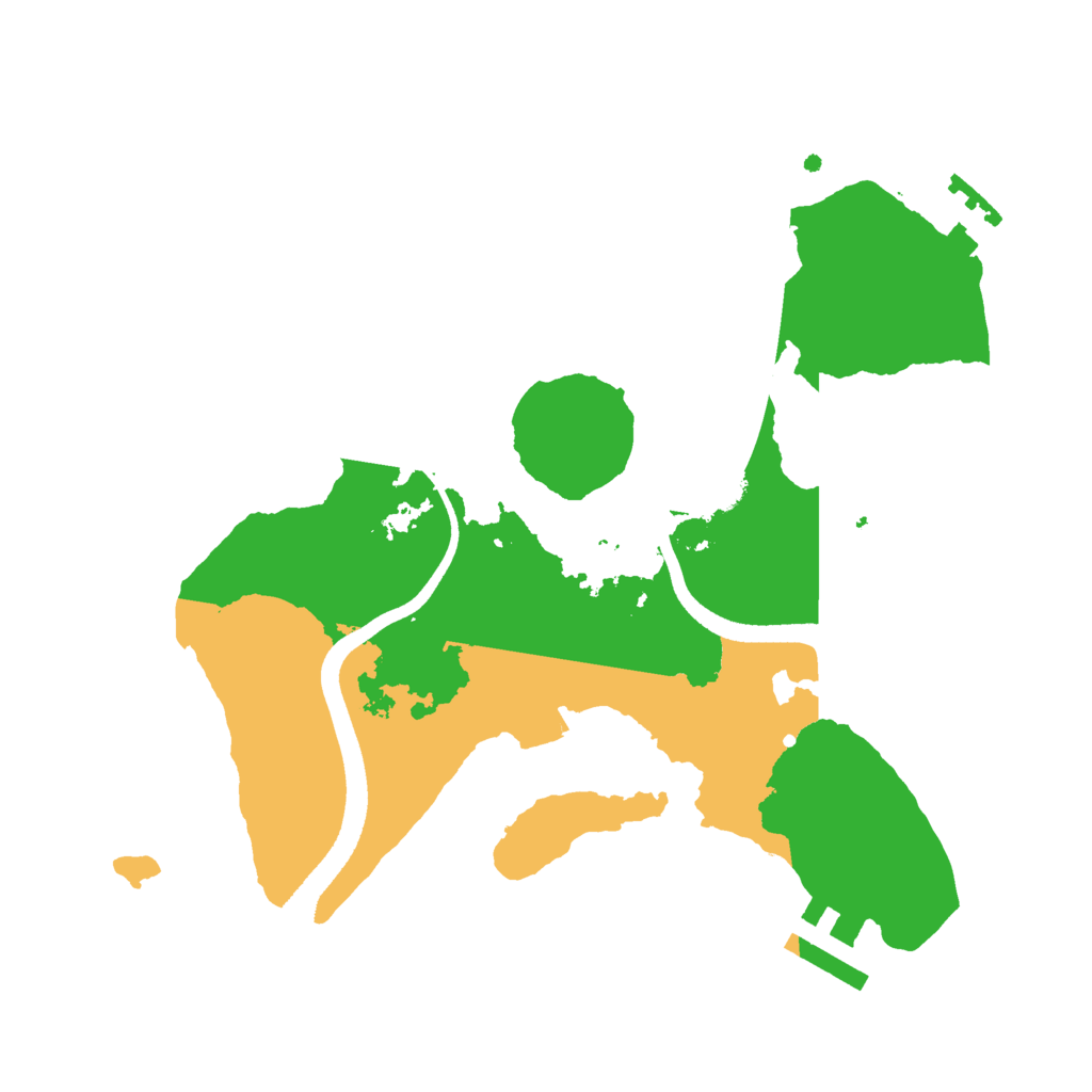Biome Rust Map: Procedural Map, Size: 2500, Seed: 733351138