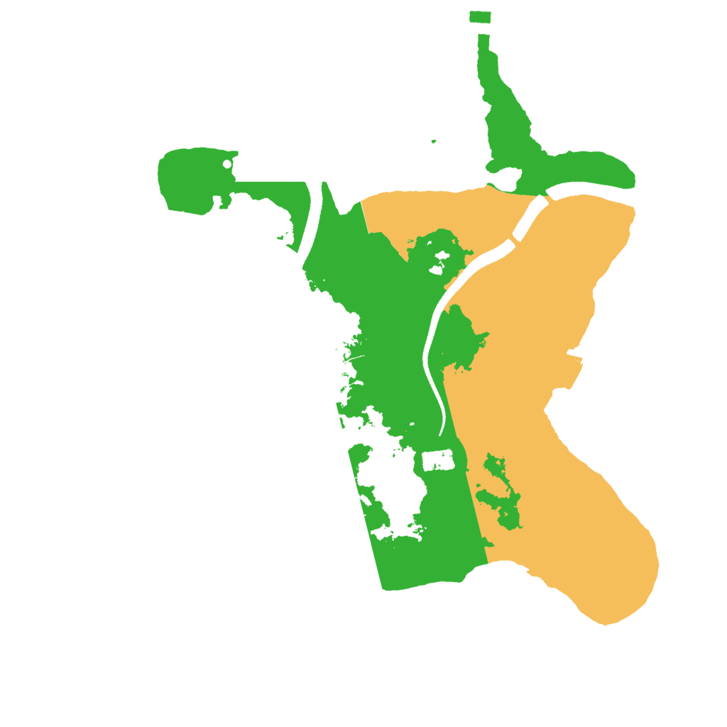 Biome Rust Map: Procedural Map, Size: 2500, Seed: 76874