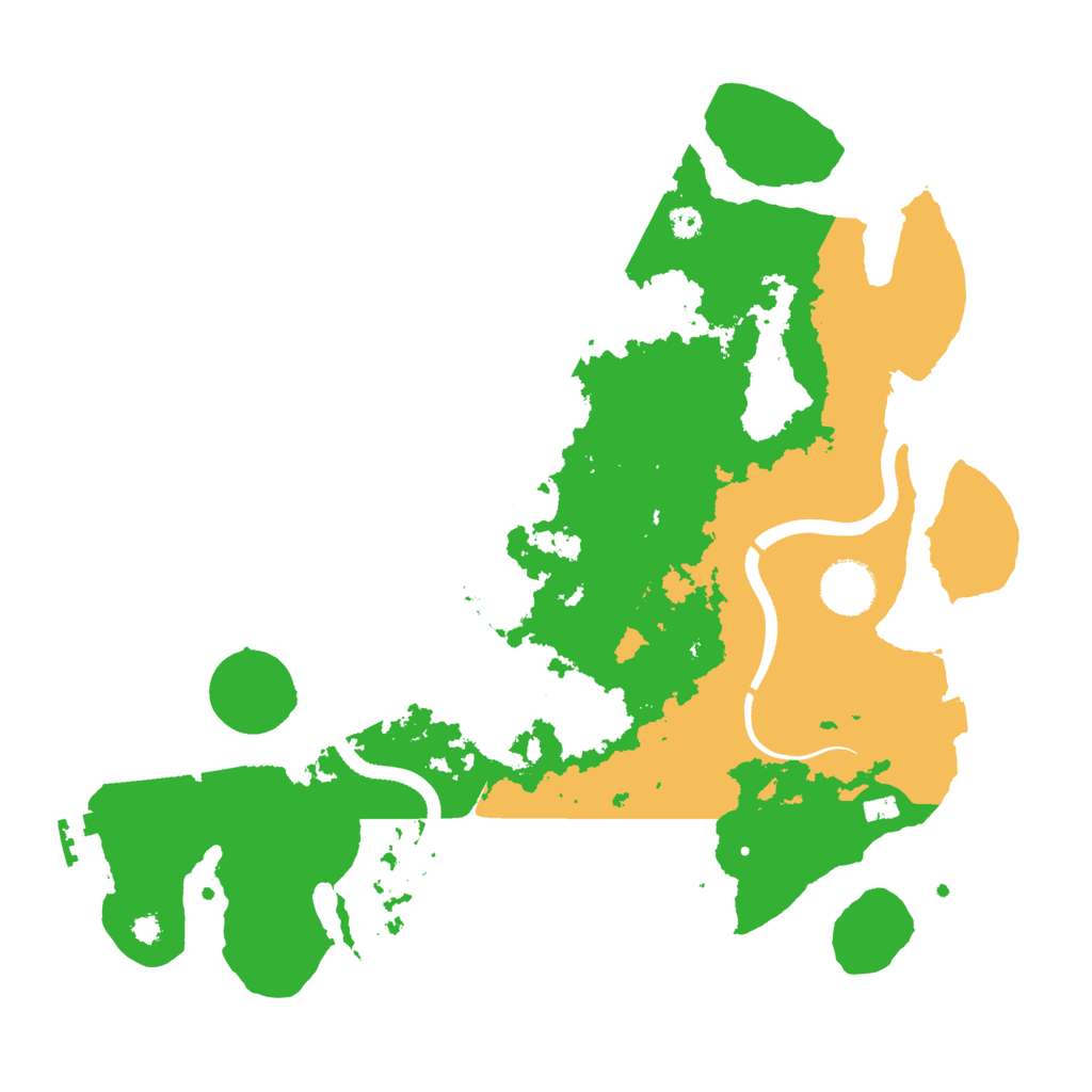 Biome Rust Map: Procedural Map, Size: 3500, Seed: 125674