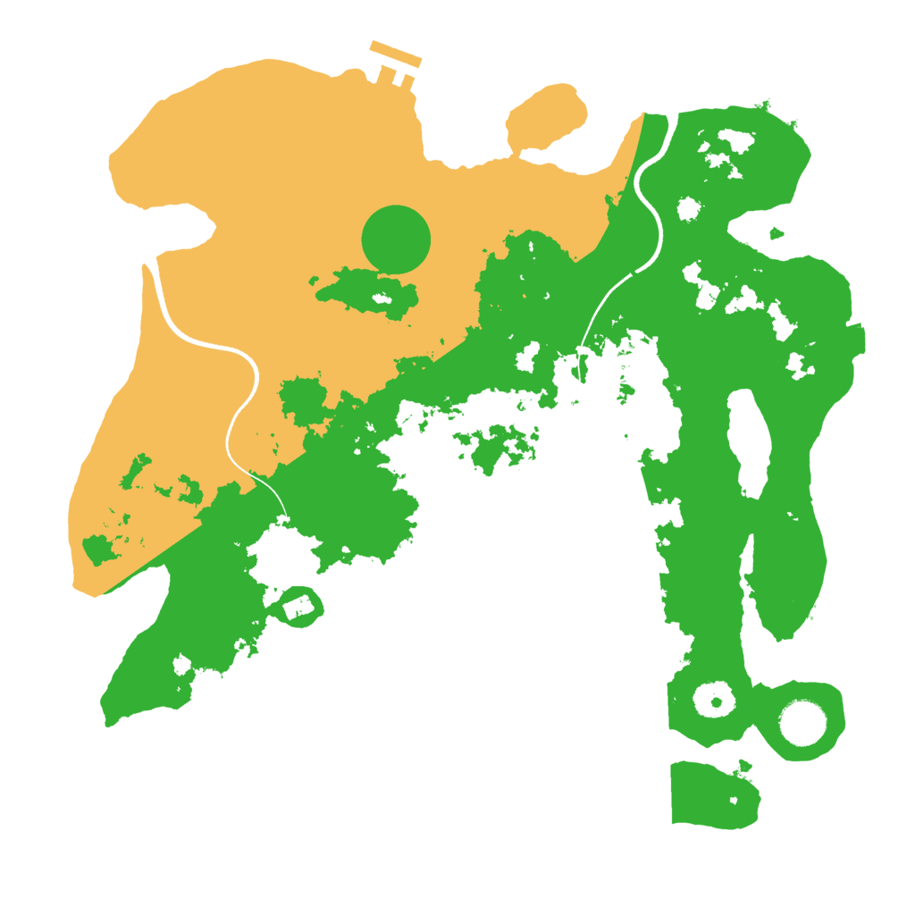 Biome Rust Map: Procedural Map, Size: 3500, Seed: 865925046