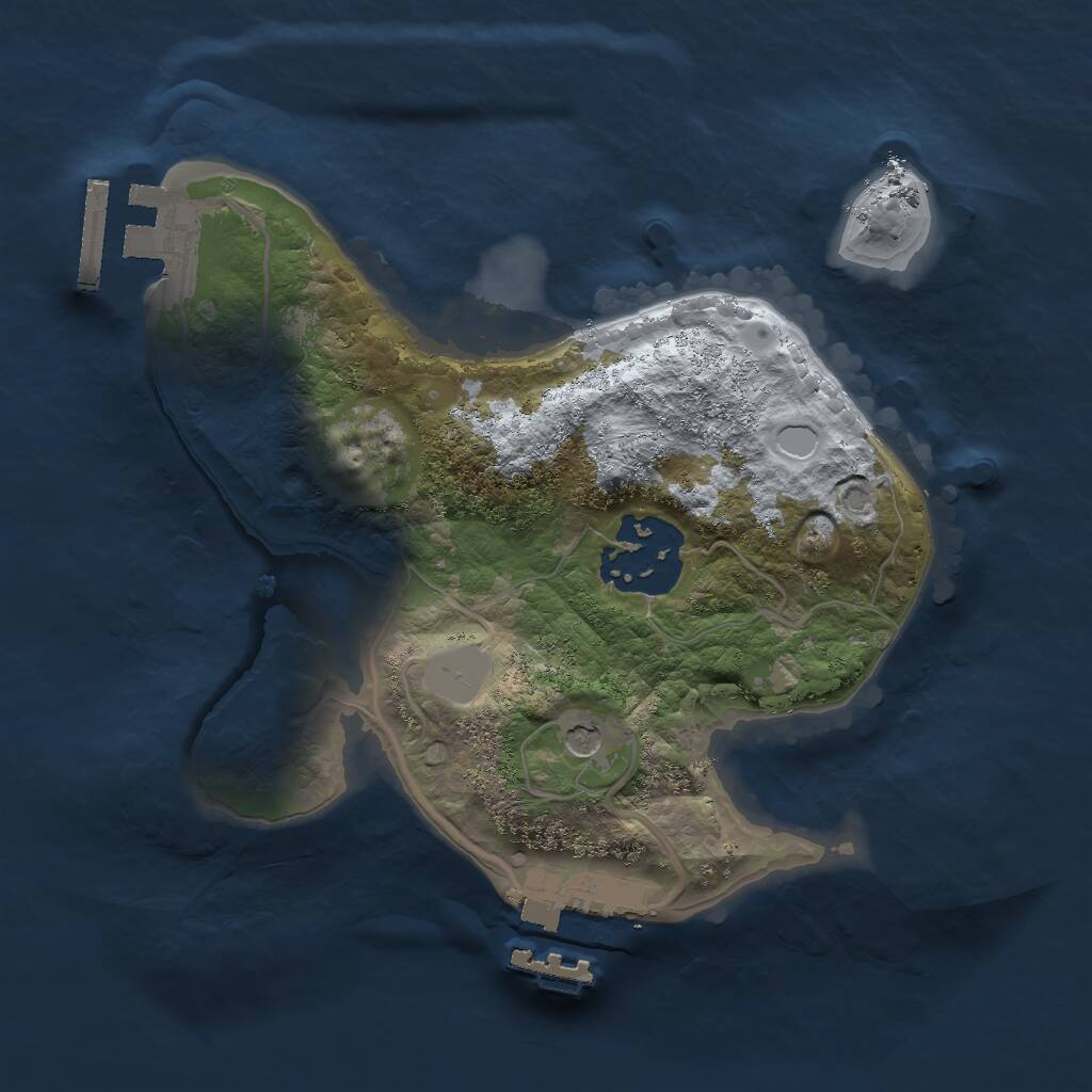 Rust Map: Procedural Map, Size: 2000, Seed: 903441586, 5 Monuments