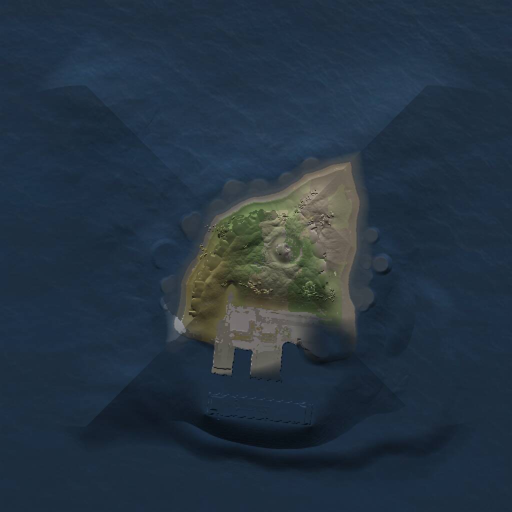 Rust Map: Procedural Map, Size: 1000, Seed: 1801335559, 2 Monuments