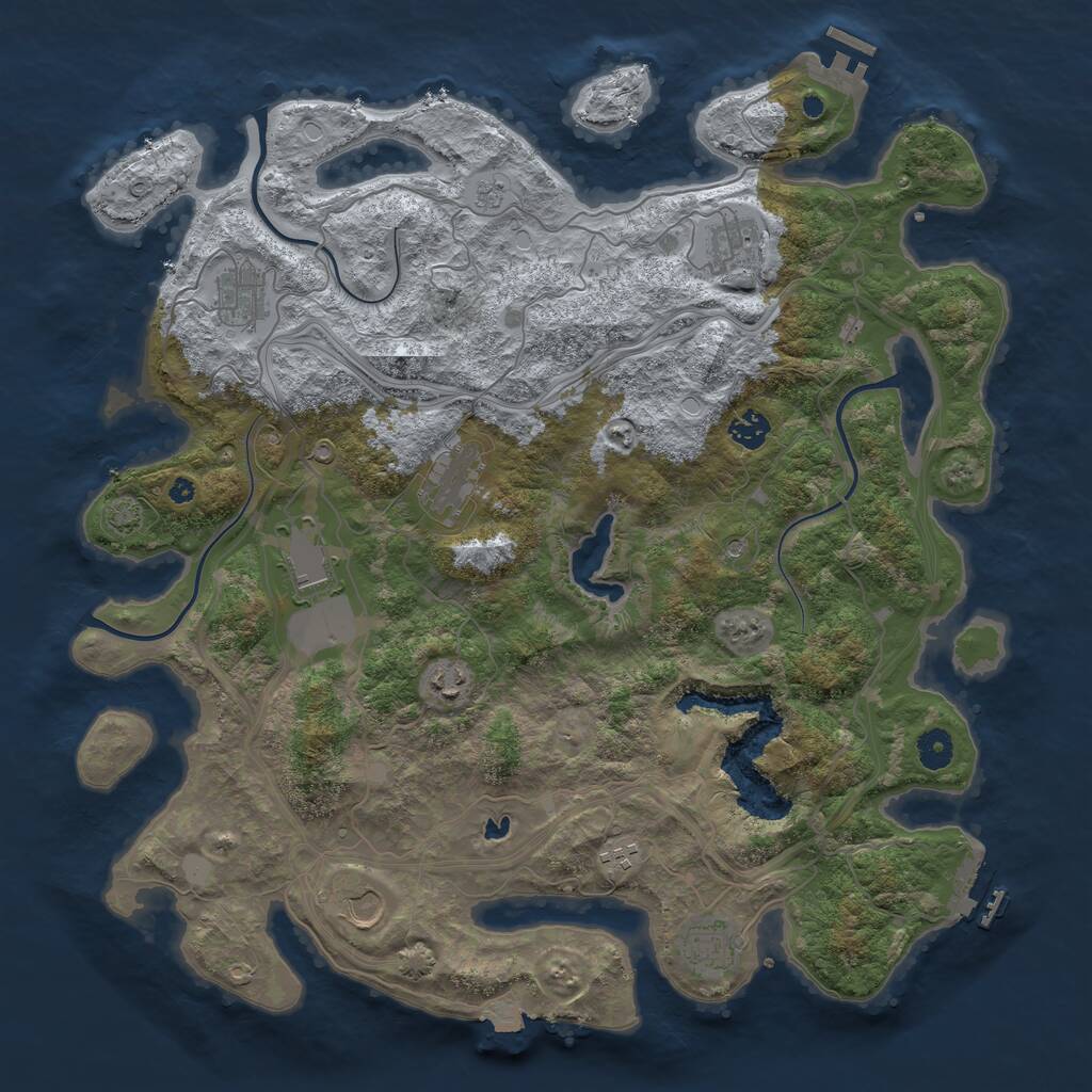 Rust Map: Procedural Map, Size: 4250, Seed: 19143, 15 Monuments