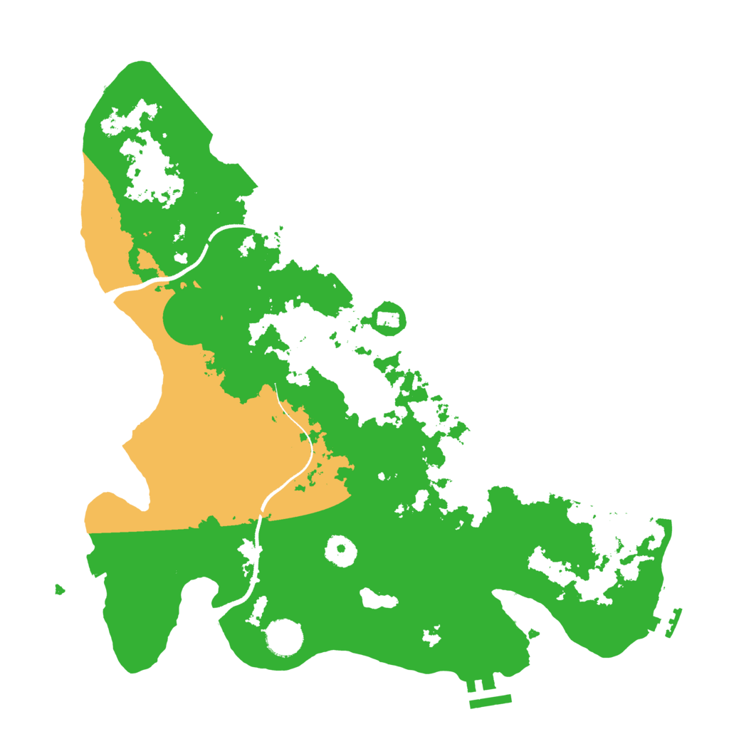 Biome Rust Map: Procedural Map, Size: 3500, Seed: 23662