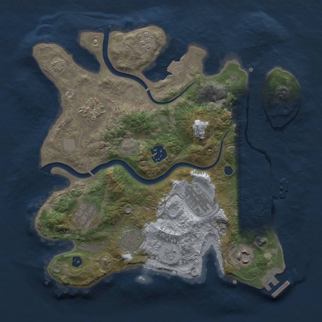 Rust Map: Procedural Map, Size: 3000, Seed: 6249, 13 Monuments