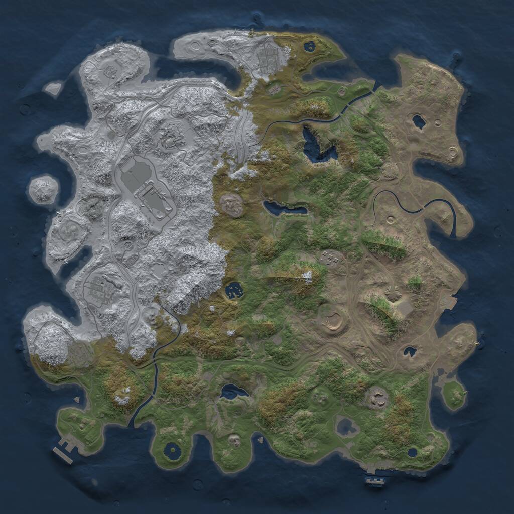 Rust Map: Procedural Map, Size: 4500, Seed: 2423, 15 Monuments