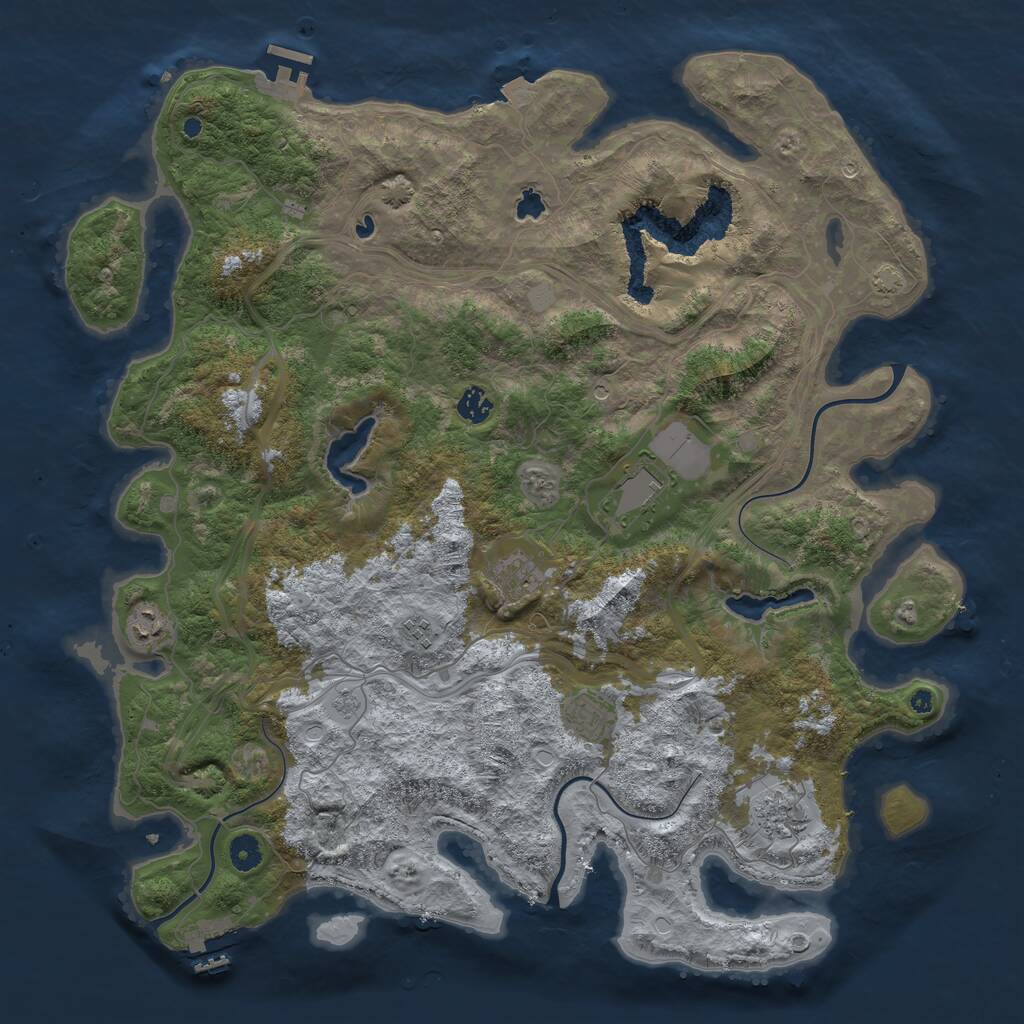 Rust Map: Procedural Map, Size: 4500, Seed: 1131, 13 Monuments