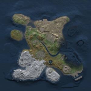 Thumbnail Rust Map: Procedural Map, Size: 2500, Seed: 9876543, 8 Monuments