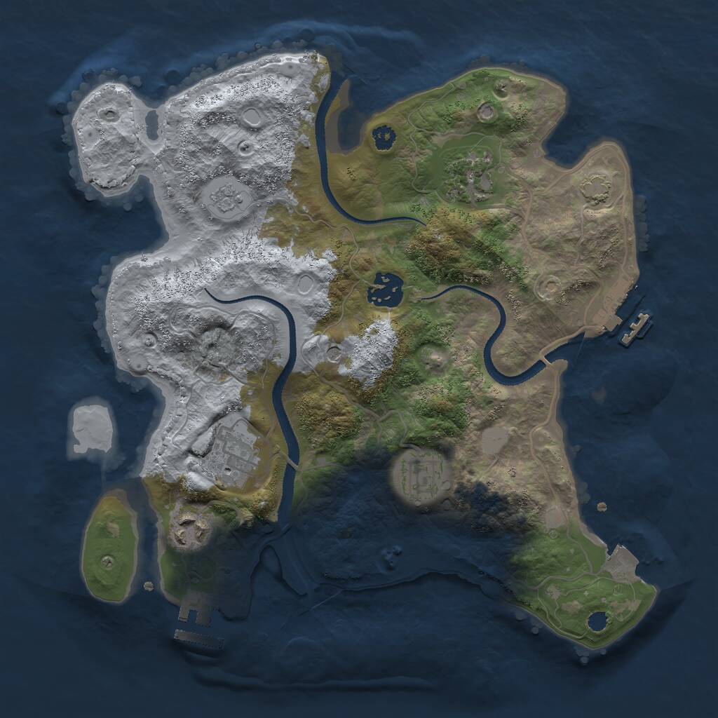 Rust Map: Procedural Map, Size: 3000, Seed: 6089341, 11 Monuments