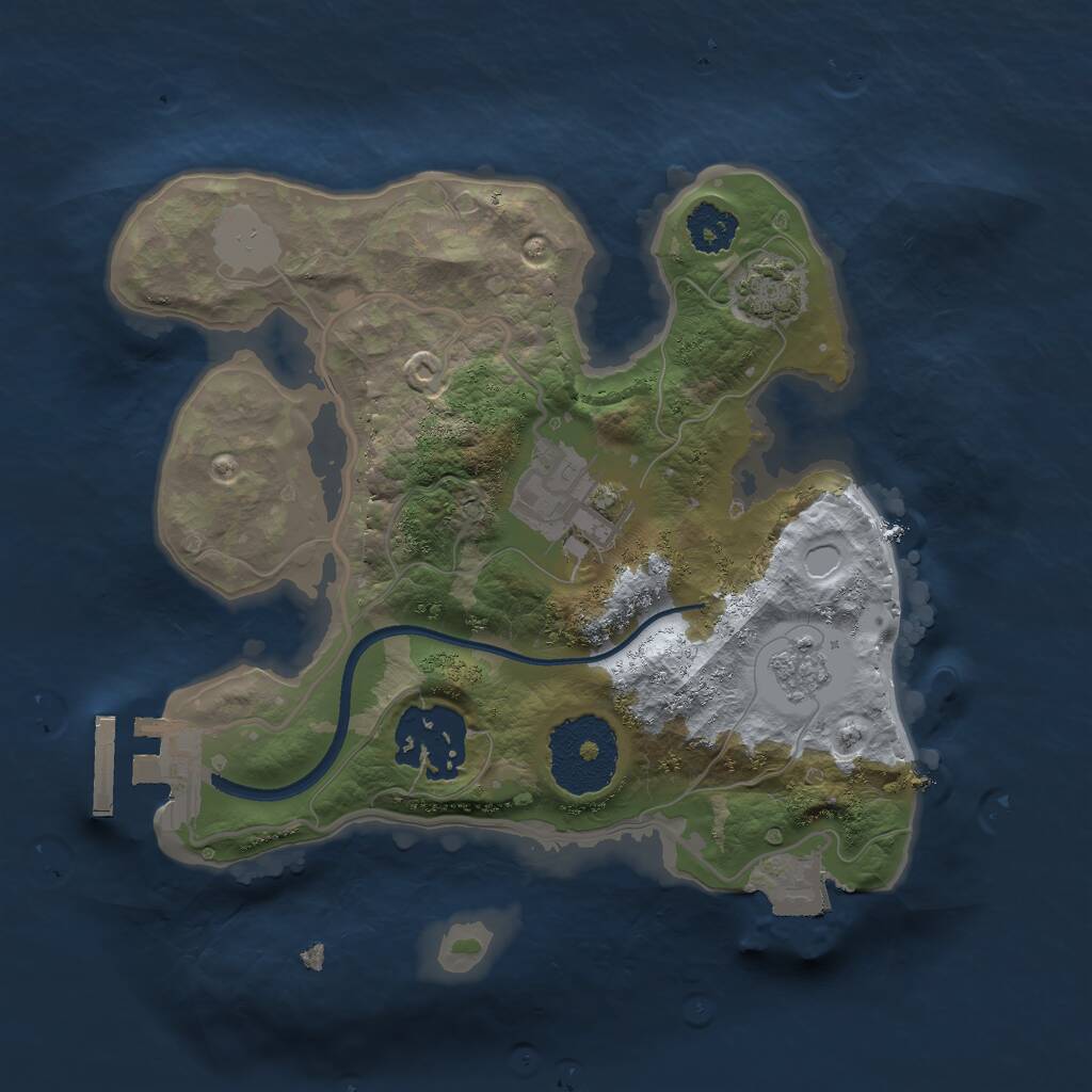 Rust Map: Procedural Map, Size: 2200, Seed: 1730854876, 6 Monuments