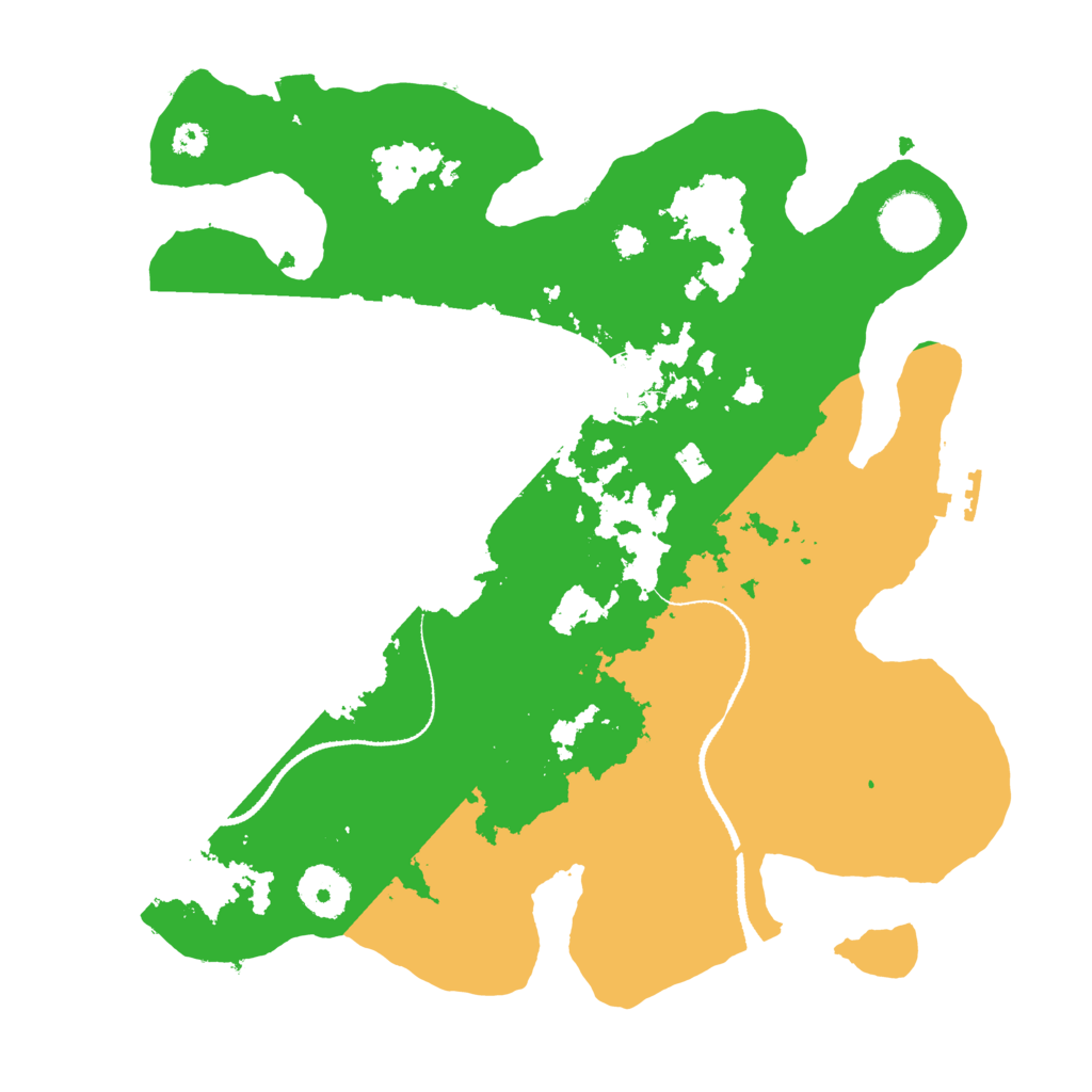 Biome Rust Map: Procedural Map, Size: 3200, Seed: 7101
