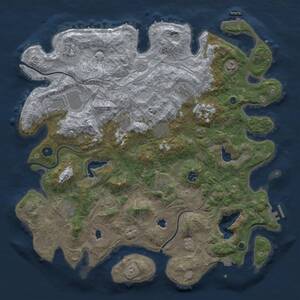 Thumbnail Rust Map: Procedural Map, Size: 4500, Seed: 8912383, 16 Monuments