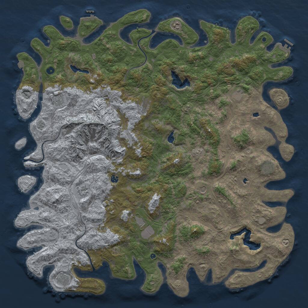 Rust Map: Procedural Map, Size: 6000, Seed: 12215017, 17 Monuments