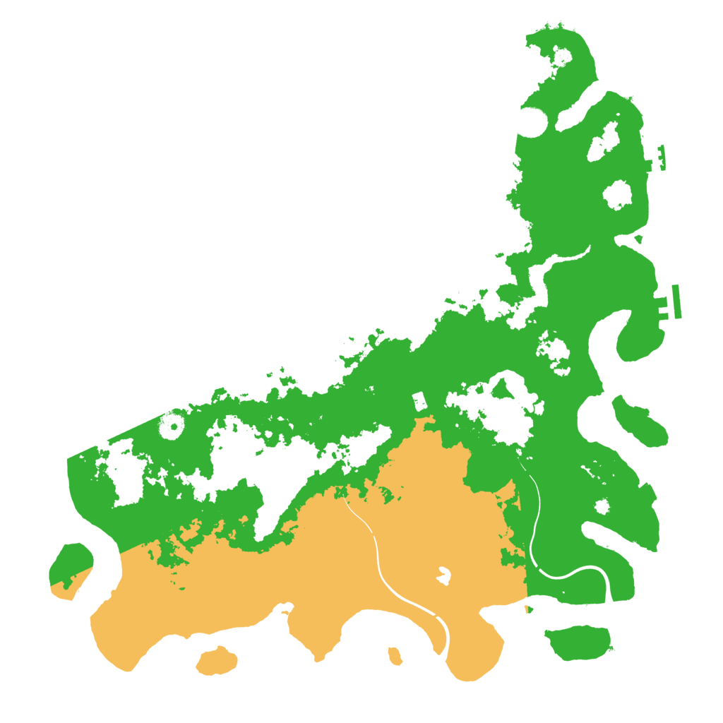 Biome Rust Map: Procedural Map, Size: 4300, Seed: 876410765