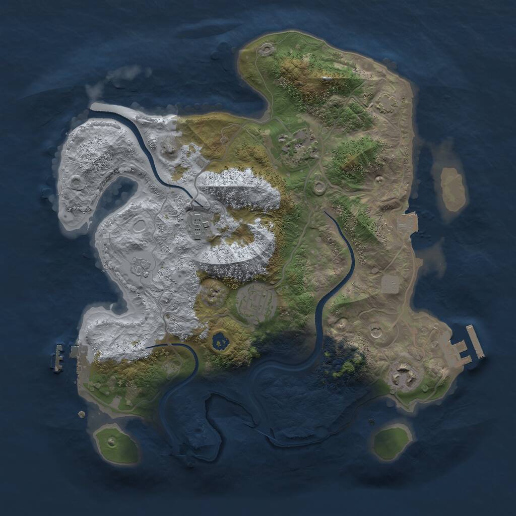 Rust Map: Procedural Map, Size: 3000, Seed: 181394556, 10 Monuments