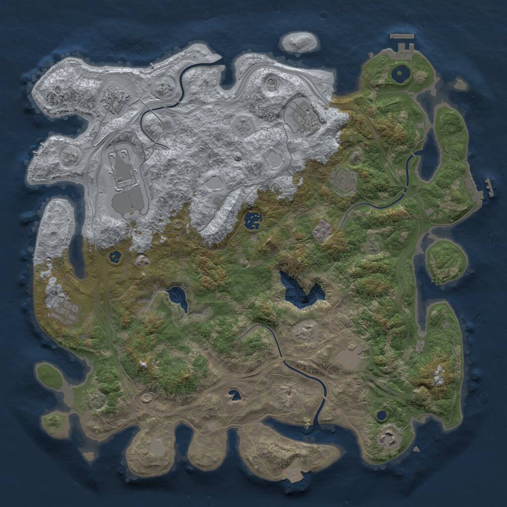 Rust Map: Procedural Map, Size: 4250, Seed: 15578234, 15 Monuments